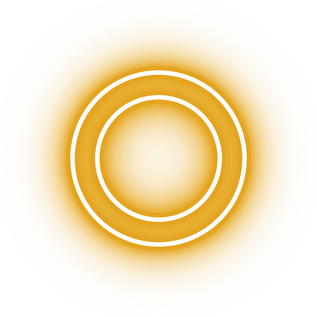 Neon yellow round ring icon
